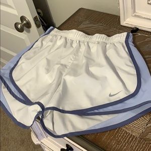 Perfect condition white and blue nike shorts